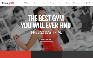 gym website template